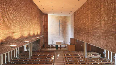 The sanctuary of Christ Church Lutheran in Minneapolis, MN